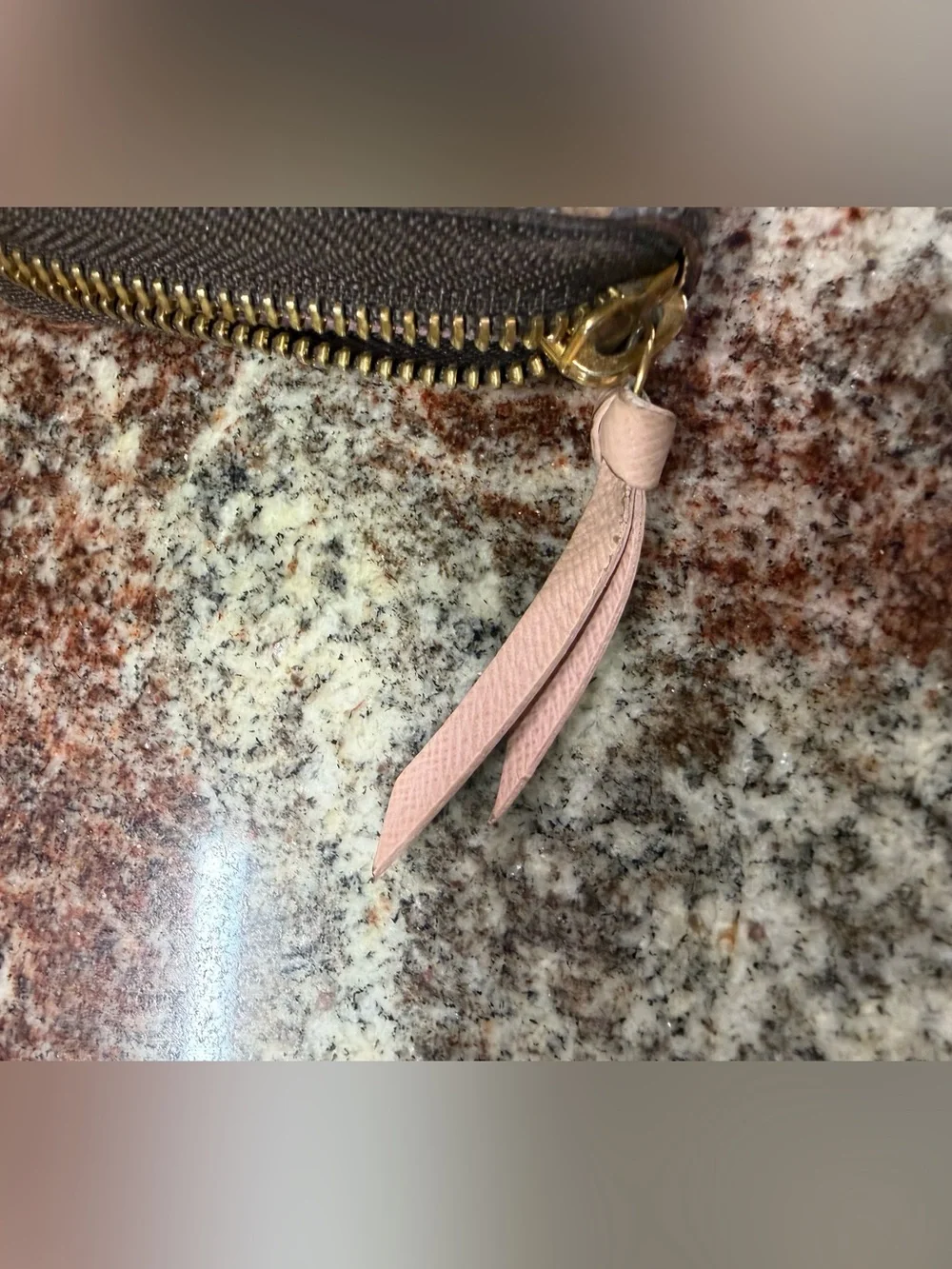 Louis Vuitton Monogram Zip Around Wallet in Brown and Gold
